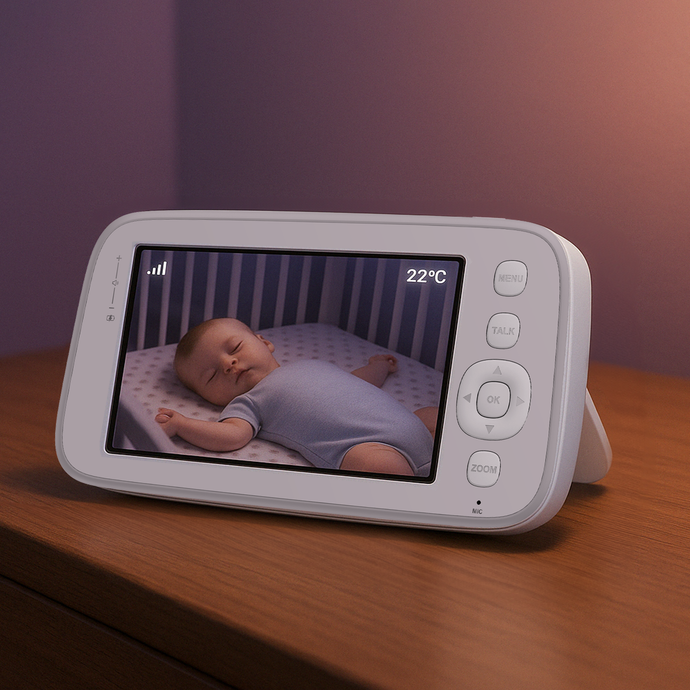 monitor met baby op beeld 