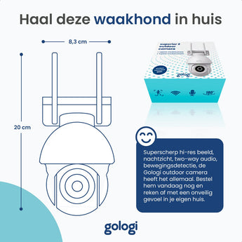 Superior Outdoorcamera - 2e Generatie - Zwart - Gologi